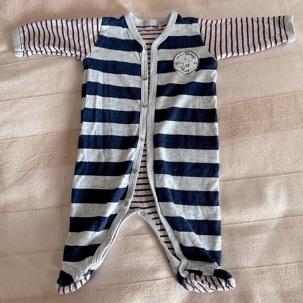 Petit Bateau Organic Cotton Babygrow - Picture 1 of 4